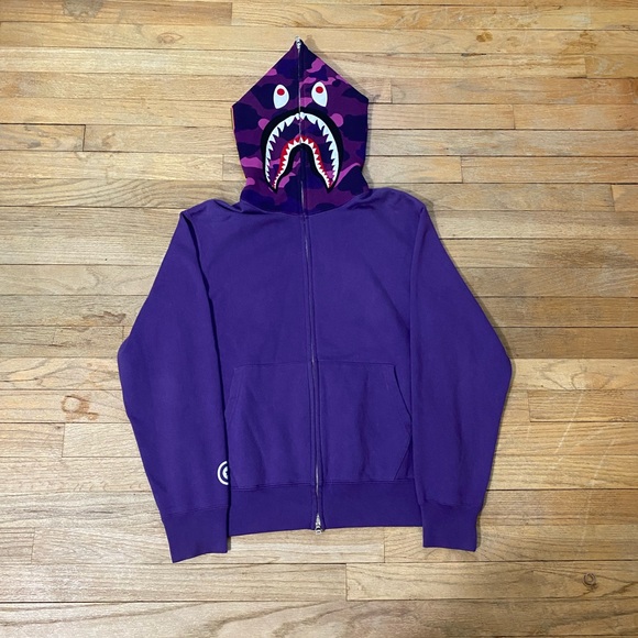 Bape purple shark from early 2000s size small